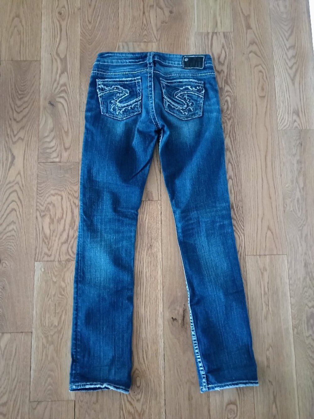 Silver Berkley Jeans with Glitter Accents